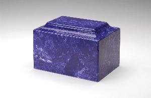 blue cultured marble cremation urn